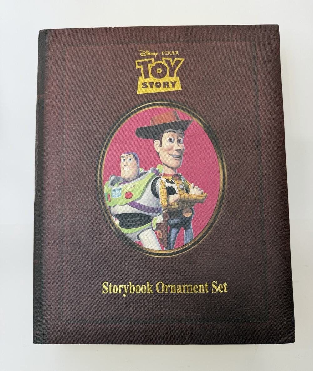 RARE Disney "TOY STORY" 6 Ornaments Storybook Set Christmas Limited Edition Full